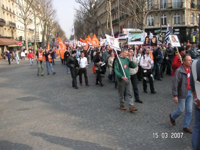 Demonstrationszug Bv.Haussmann-Rue d.l. Boetie